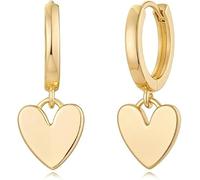 Pendientes Corazon Dorados Pendiente Aro Oro Pendientes Aros de Corazón Aretes Aro Corazon para Niña, Mujer Fiestas Aniversarios