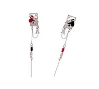Pendientes coreanos con borlas para jugar a las cartas, accesorios colgantes para orejas de gota de temperamento dulce, joyería de moda para mujer, aretes llamativos para mujer
