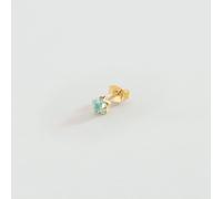 Pendientes Cortos Estrella Mix & Match - Turquesa / Oro - Talla Única - Plata 925/1000 con baño de oro 750/1000 - Circonita - Agatha Paris