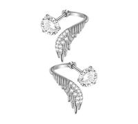 Pendientes creativos con alas de ángel, joyería geométrica de acero inoxidable para orejas, adecuado para mujeres elegantes, uso diario de ángel de acero inoxidable