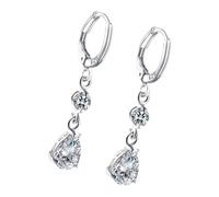 Pendientes creativos de gota de agua sofisticados con circonita para mujer, ideales para mejorar cualquier atuendo, joyería resistente, talla única, como se describe, como se describe