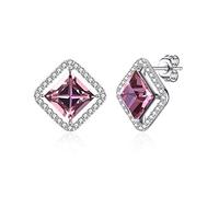 Pendientes Cuadrados 925, joyería de, Cristales de Pendientes para Mujer, Boucle D'Oreille Femme Brinco