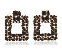 Pendientes cuadrados de diamantes de imitación geométricos brillantes para mujer, Diamante de imitación, Diamante de imitación Crystal