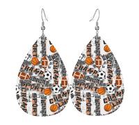 Pendientes Cuero Para Mujeres El Campeón De Fútbol De Sport Balls Se Convierte En El Ganador Colgante Oreja Moda Pendientes De Colgante, Para Cumpleaños, Niñas, Fiesta