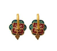 Pendientes de aceite vintage elegantes para mujer, cómodos e hipoalergénicos, con hebillas de oreja únicas