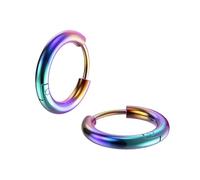 Pendientes de acero inoxidable de 8 mm, 10 mm, 12 mm, 14 mm, 16 mm, 18 mm, 20 mm, cartílago de Daith, anillos de oreja, joyería de Navidad, talla única, Acero de titanio