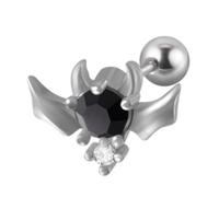 Pendientes de ala de sangre roja de acero inoxidable con personalidad oscura y alas de murciélago, aretes de tuerca para mujeres, niñas y adolescentes, Acero inoxidable