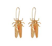 Pendientes de aleación con personalidad de cigarra e insectos creativos para mujer
