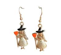 Pendientes de aleación divertidos con forma de animal, fáciles de usar, con tallado detallado, perfectos para eventos temáticos y uso diario, divertidas joyas para fiestas de Halloween