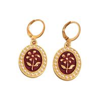 Pendientes de aleación para mujer estrellas de cinco puntas flor corazón aceite gota redonda colgante gota pendientes colgantes joyería para niñas Útil y de moda