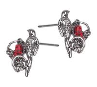 Pendientes De Aleación Únicos Con Diseño De Cuervo Accesorios Cómodos Y Estéticos Oscuros Para Convenciones De Anime Y Joyas Con Temas Misteriosos De Uso Diario