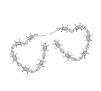 Pendientes de amor con espinas anudadas a, tachuelas de aleación de estilos coreanos geniales para uso diario, pendientes redondos versátiles