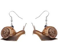 Pendientes de animales para las mujeres colgantes divertido lindo acrílico colorido caracoles colgante de dibujos animados gancho para peces piercing de oreja pendiente para fiestas joyas divertidas