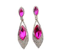 Pendientes de araña con forma de gota de diamantes de imitación para mujer, anillos de oreja de diamantes de imitación, joyería de boda nupcial de circonia, conjunto de pendientes de novia