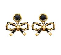 Pendientes de arco vintage Elegantes pendientes negros | Joyería de mujer de estilo europeo y americano | Para uso diario, fiesta y fecha | Regalo para ella