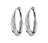 Pendientes de aro adelgazantes Halolux Linphvity Magnetoterapia, aretes de aro de actividad, aretes de acupuntura, joyería de moda, aretes de clip para mujer (plata, talla única), talla única, Hierro,