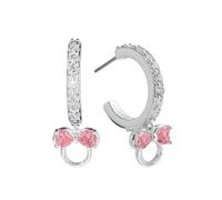 Pendientes de aro chapados en plata con diseño de Minnie Mouse