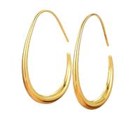 Pendientes de aro clásicos de estilo simple, aros ovalados, aretes de aro minimalistas, para mujer, fiesta, diario, joyería de oído, regalo