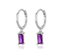 Pendientes De Aro Colgantes De Circonita Cúbica Con Diseño Geométrico Cuadrado De Plata De Ley 925 En 6 Colores Para Mujer, Joyería Elegante Y Chic Para Fiestas.