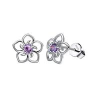Pendientes de aro con circonita de moda, pendientes de mujer, pendientes lindos pendientes de cerámica y plata, talla única, Cobre, Sin piedra preciosa