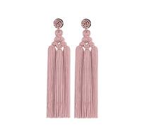 Pendientes de aro con circonitas cúbicas para mujer, aretes largos retro, aretes de cuentas de arroz, joyería