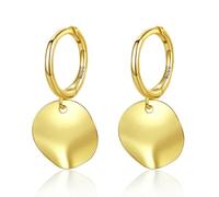 Pendientes De Aro Con Colgante Geométrico Irregular Redondo De Plata De Ley 925 Para Mujer, Joyería Para Bodas Y Fiestas.
