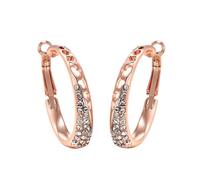 Pendientes de aro con incrustaciones de oreja grande para mujer, joyería personalizada para San Valentín, talla única, Zinc, Sin piedra preciosa