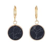 Pendientes De Aro con Piedra Del Emperador para Mujer, Pendientes De Aro Colgantes Redondos De Piedra Preciosa Natural Vintage, Joyería De Boda, Regalo para Damas Y Niñas.