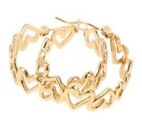 Pendientes de Aro Corazón Dorado en Acero Inoxidable para Mujer | Bisagra Segura, Estilo Minimalista Clásico, Uso Diario Cómodo, Diseño Pequeño para Lóbulo, Cartílago y Hélice