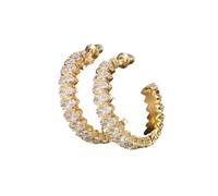 Pendientes de aro cúbico brillantes para mujer Brillante encantador atractivo Joyería de compromiso Delie Accesorios