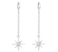 Pendientes de aro de aleación gótica misteriosa con cuatro puntas de estrella/espinas, joyería para entusiastas de la moda y creadores de tendencias