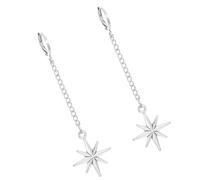 Pendientes de aro de aleación gótica misteriosa con cuatro puntas de estrella/espinas, joyería para entusiastas de la moda y creadores de tendencias