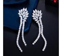 Pendientes de aro de copo de nieve 100% puro para mujeres Pendientes de cristal delicados accesorios de joyería de boda