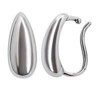 Pendientes de aro de cristal elegantes, con aspecto perforado, cómodos pendientes de clip de perlas, no perforados, para mujer, oro y plata, MiyabiGrace