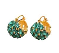 Pendientes de aro de doble círculo para mujer, elegantes accesorios de boda, joyería moderna para uso diario, aretes ligeros, talla única, como se describe, como se describe