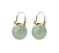 Pendientes de aro de jade sintético chino vintage para mujer, hipoalergénicos, chapados en oro/plata, ligeros, delicados regalos para fiestas y uso diario, Medium, Metal, Sin piedra preciosa