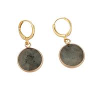Pendientes De Aro De Labradorita para Mujer, Pendientes De Aro Colgantes Redondos De Piedra Preciosa Natural Vintage, Joyería De Boda, Regalos para Damas Y Niñas.