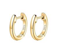 Pendientes de aro de plata de ley 925, círculos brillantes, adecuados para bodas, aniversarios y festividades, Plata de ley 925, No es una piedra preciosa