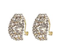Pendientes de aro de plata de ley 925 para mujer, pendientes de boda con diamantes, talla única, Acero aleado, Sin piedra preciosa