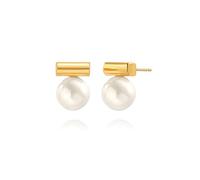 Pendientes de aro de plata de ley 925 seleccionados a mano, calidad AA de 7,5 a 8 mm, perlas cultivadas en agua dulce, joyería para mujer, 10mm, Cobre, Perla