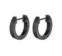 Pendientes de aro de plata para mujer de acero inoxidable de media cerradura, 16 x 3 mm para fiesta de promoción de joyas, Demi-cercle en acier inoxydable, Acero inoxidable, Sin piedra preciosa