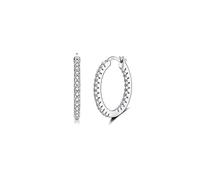 Pendientes de aro de plata para mujer, pendientes de aro de plata 925 con circonitas AAA, joyería para mujer, regalos, diámetro 15mm, 20mm, 30mm, 15mm, Plata, Circonia cúbica