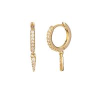 Pendientes de aro de Vidal & Vidal acabados en oro de 18k con motivo colgante de circonitas