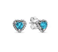 Pendientes de aro doble con forma de corazón bañados en plata de ley 925 for mujer, joyería hipoalergénica de bricolaje a la moda, regalo(B5432)