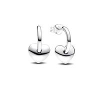 Pendientes de aro doble con forma de corazón bañados en plata de ley 925 for mujer, joyería hipoalergénica de bricolaje a la moda, regalo(B5441)