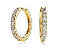 Pendientes de aro Eternity, Diamantes creados en laboratorio (peso total de 0,5 quilate), Forma redonda, Oro amarillo de 18 quilates OS