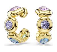 Swarovski Pendientes de aro Gema, corte mixto, multicolor, chapado en oro