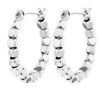 Pendientes de aro geométricos chapados en oro de 18 quilates, minimalistas y delicados con cubo de plata, cuentas cuadradas, joyería de moda, regalo de aniversario de cumpleaños