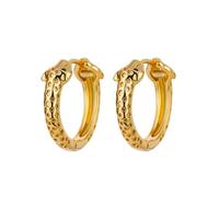 Pendientes de aro geométricos hechos a mano con anillos de oreja bailando