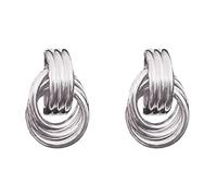 Pendientes de aro grandes chapados en oro y plata, cómodos, portátiles, joyería de moda para mujer, diseños elegantes, joyería de moda, talla única, como se describe, como se describe